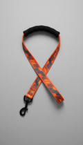 Electric orange graphic leash